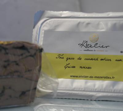 Foie gras entier Canard mi-cuit Marbré épices noires 1kg